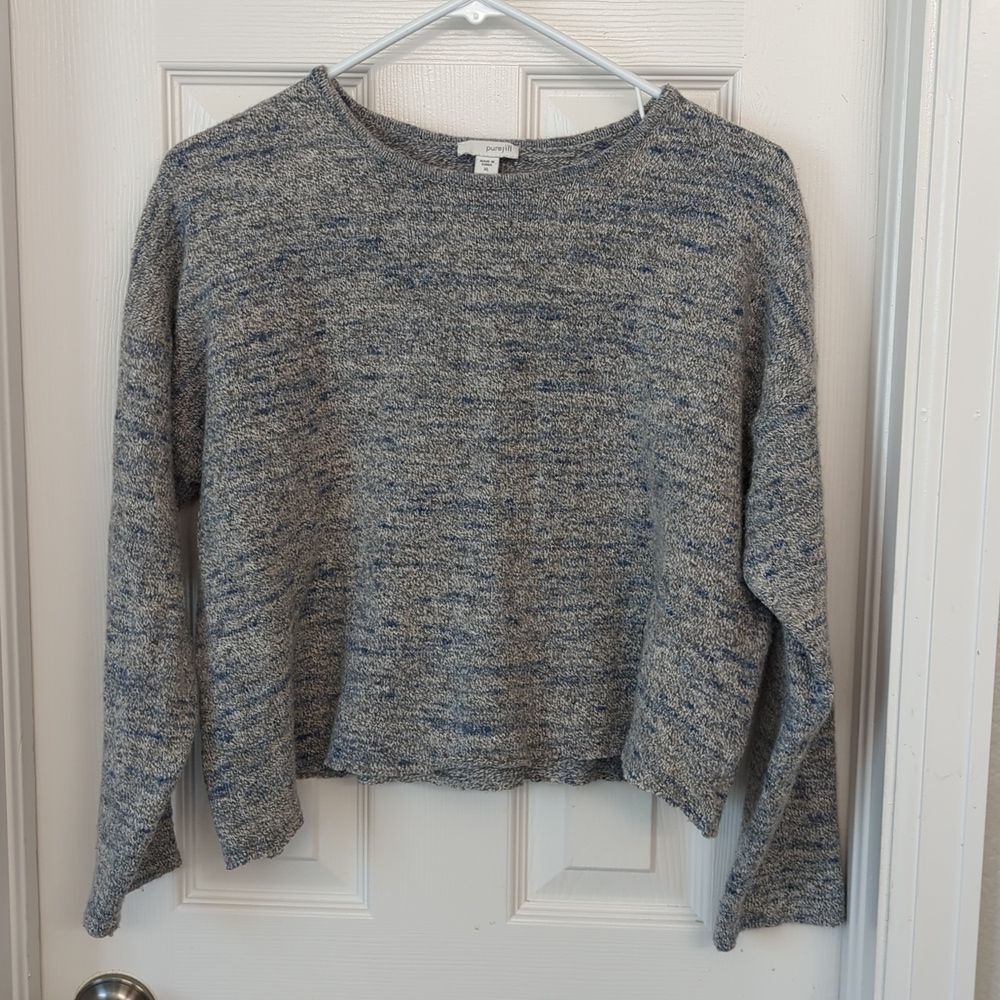 J Jill purejill cropped long sleeve sweater size XL